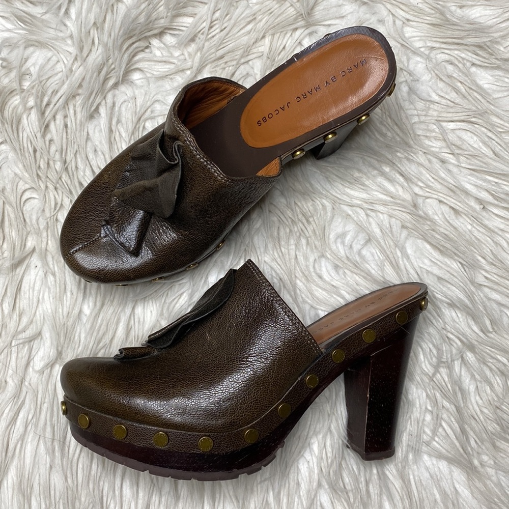 Marc by Marc Jacobs studded leather clogs - Picture 1 of 11